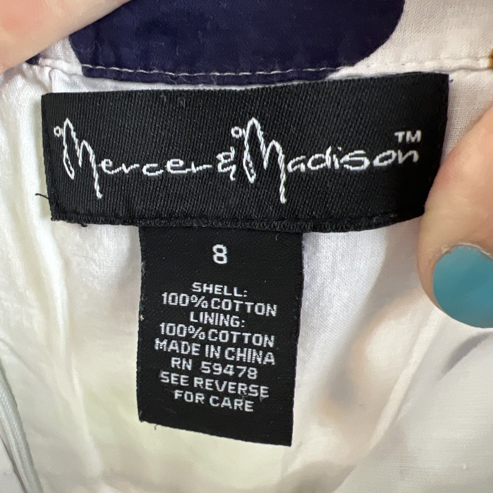 Mercer & Madison Y2K Babydoll Dress Sz 8 Midi Sundress Floral Flare Summer Surf - Picture 3 of 12